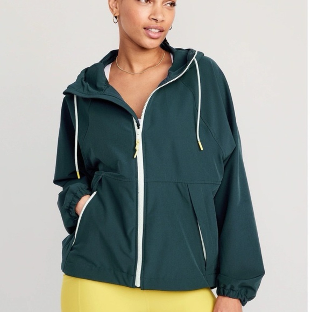 Old Navy Forest Green Hooded Utility Jacket